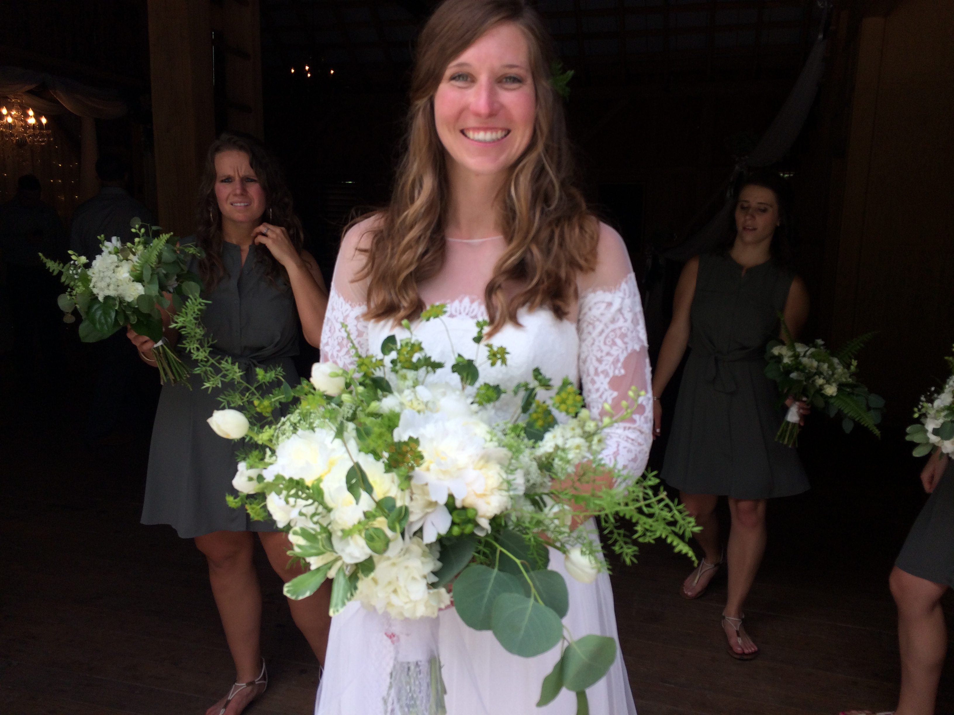 Green and White Wedding Flowers