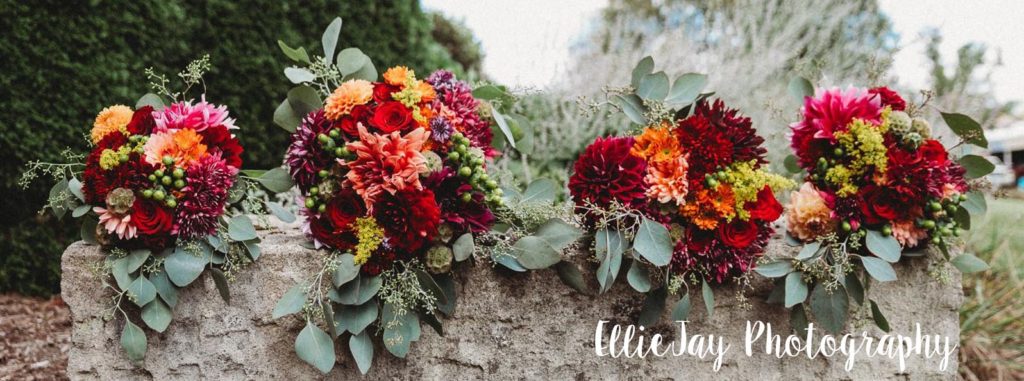Fall wedding bouquets, from the Garden by the Gate florist.