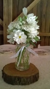 Rustic White Centerpiece